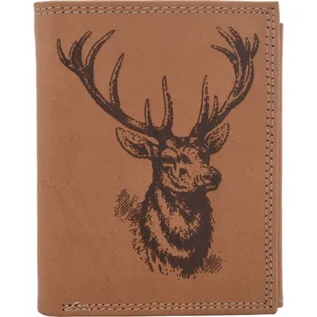Peněženka E-myslivost Myslivecká peněženka HUNTER NATURAL- Jelen hlava