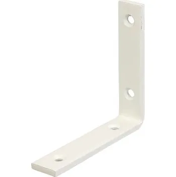 Tesařské kování Spojovací úhelník trámový 100x100x20 mm bílý plastový potah