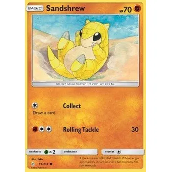 Volný čas Pokémon UNB 083/214 Sandshrew - Unbroken Bonds Stav: Excellent, Verze: NORMAL