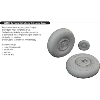 Plastikový model Eduard 1/48 Hurricane Mk.II wheels (ARMA HOBBY)