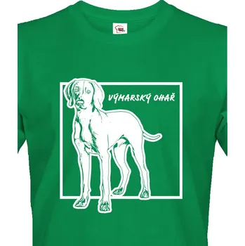 Pánské tričko Pánské tričko Vymarský ohař 1, Barva Zelená, Velikost 3XL, Canvas Pánské tričko s krátkým rukávem Bezvatriko.cz 2028