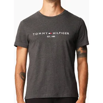 Pánské tričko Pánské tmavě šedé triko Tommy Hilfiger - Velikost S 22398 MW0MW11797