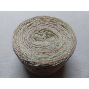 Příze Holubí pírko merino 3-nitka 1000m s lurexovou nitkou (Duhové klubko Holubí pírko merino)