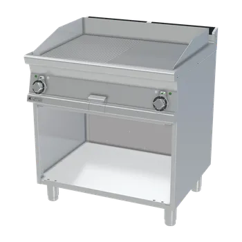 RMgastro RM - FTLR-98ET Grilovací deska 76x68 elektrická kombinovaná s podestavbou 400 V + záruka 3 roky