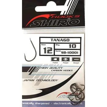 Rybářský háček SHIRO - Háčky Tanago s lopatkou - 10ks - vel.2