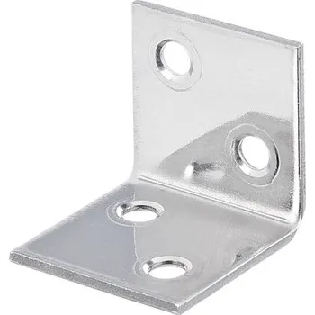 Tesařské kování Spojovací úhelník široký 30x30x30 mm nerez