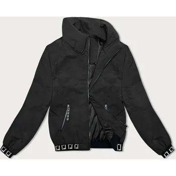 Krátká černá dámská bunda se stojáčkem (5M3161) odstíny černé L (40)