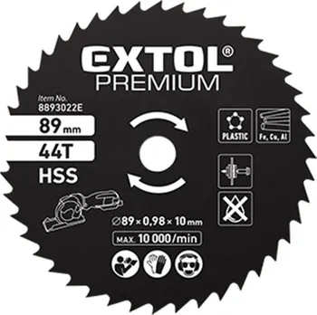 Pilový kotouč Extol Premium 8893022E 89 x 10 x 1 mm 44 zubů