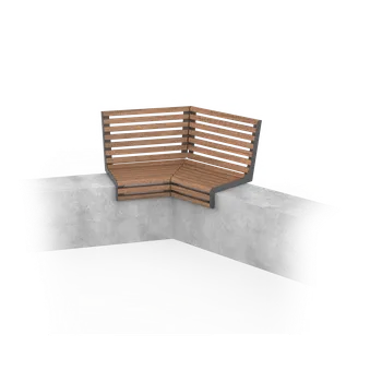 Zahradní lavice HTI VITA Lavička s opěradlem LVI197.10 Materiál konstrukce: ocel, Povrchová úprava: komaxit dle RAL, Typ použitého obložení: ash