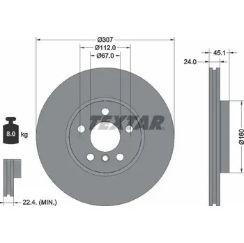 Brzdový kotouč Brzdový kotouč TEXTAR 92347205