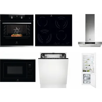 Set domácích spotřebičů ELECTROLUX KODEC75X2 + ELECTROLUX EHF6343FOK + ELECTROLUX LFT426X + ELECTROLUX LMS4253TMX + ELECTROLUX EEA27200L + ELECTROLUX ENT6TF18S