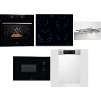 Set domácích spotřebičů ELECTROLUX KODEC75X2 + ELECTROLUX EHF6343FOK + ELECTROLUX LFP326S + ELECTROLUX LMS2203EMX + ELECTROLUX EEM43300IX