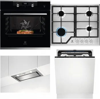 Set domácích spotřebičů ELECTROLUX KODEC75X2 + ELECTROLUX KGS6426SX + ELECTROLUX LFG716X + ELECTROLUX EEM69410L