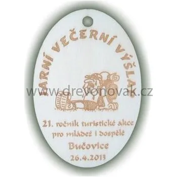 psí známka Známka oválná s dírkou turistická č.853 - Známka oválná s dírkou oboustranná