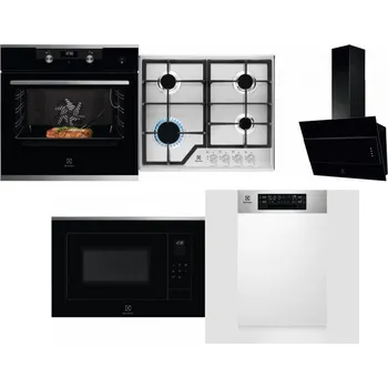 Set domácích spotřebičů ELECTROLUX KODEC75X2 + ELECTROLUX KGS6426SX + ELECTROLUX LFV316K + ELECTROLUX LMS4253TMX + ELECTROLUX EEM43300IX
