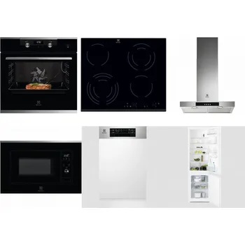 Set domácích spotřebičů ELECTROLUX KODEC75X2 + ELECTROLUX EHF6343FOK + ELECTROLUX LFT426X + ELECTROLUX LMS2203EMX + ELECTROLUX EEM43300IX + ELECTROLUX LNT3LF18S