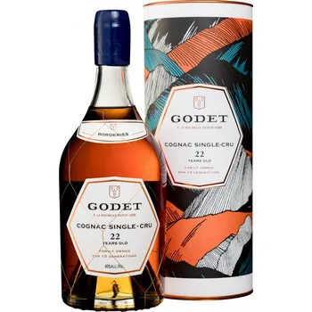 Brandy Godet Cognac Single Cru 22yo Grande Champagne 0,7 l 40% (tuba)