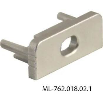 Stavební profil Koncovka LED profilu PU s otvorem stříbrná McLED ML-762.018.02.1
