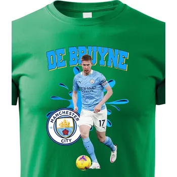 Chlapecké tričko Dětské tričko Kevin De Bruyne, Barva Zelená, Velikost 134 cm/8 roků, Canvas Dětské tričko Bezvatriko.cz 2040
