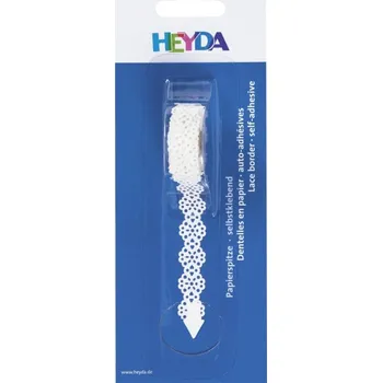 Lepicí páska HEYDA Samolepicí papírová krajka - květiny 14 mm x 2 m - neuveden