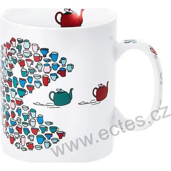 ChaCult JOE bílý velký porcelánový mega hrnek Pac-Man 500ml