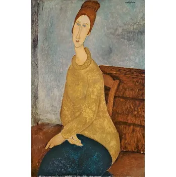 Plakát Plakát, Obraz - Jeanne Hebuterne in a Yellow Jumper, Modigliani, Amedeo