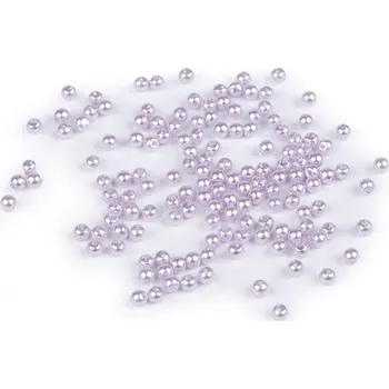 Šperk Plastové voskové korálky / perly Glance Ø4 mm, barva F24 fialová nejsvětlejší