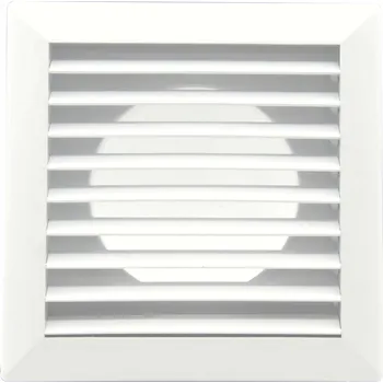 airRoxy NPM 80-150 Plastová větrací mřížka s regulací žaluzie a nastavitelnou velikostí otvoru, bílá