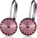 Ocelové náušnice s krystaly Swarovski ANTIQUE PINK