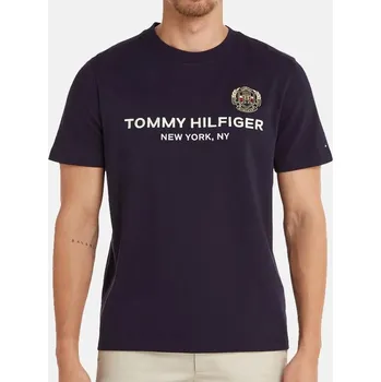 Pánské oblečení Pánské triko Tommy Hilfiger - Velikost S, Barva Modrá 54154 MW0MW29388