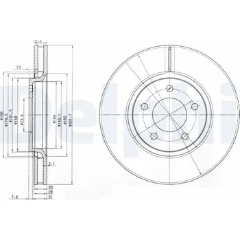 Brzdový kotouč Brzdový kotouč DELPHI BG3716
