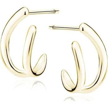 Náušnice Lafira pozlacené stříbrné náušnice Stripy Z1920G (puzety)