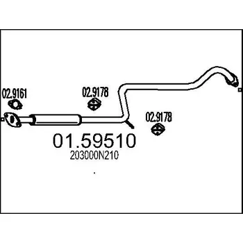 Tlumič výfuku Střední tlumič výfuku MTS 01.59510