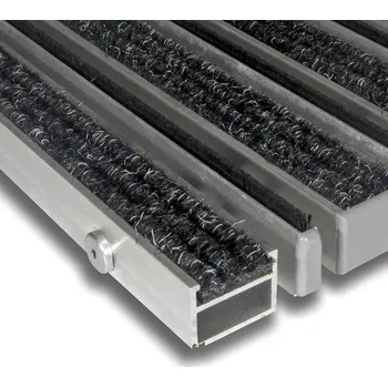 Rohožka Hliníková textilní čistící vnitřní vstupní kartáčová rohož Alu Extra - 100 x 150 x 2,7 cm