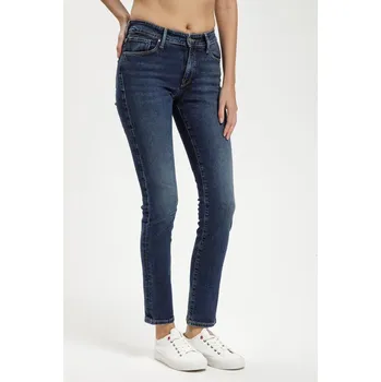 Dámské džíny Dámské rifle Cross Jeans Anya P 489-212 Dark Mid Blue Velikost: W28, Délka: L34