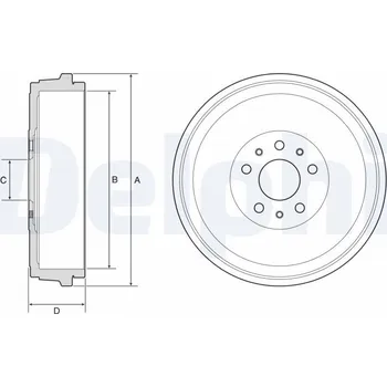 Brzdový buben Brzdový buben DELPHI BF629