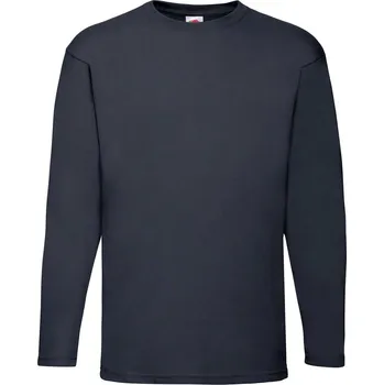 Pánská móda Navy Value Men's Long Sleeve T-shirt Fruit of the Loom Fruit of the Loom šedá 2463246