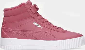 Dívčí tenisky PUMA Carina Mid Fur Jr růžové