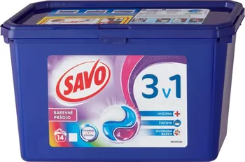 Tableta na praní Savo Color 3v1 bez chloru kapsle na praní