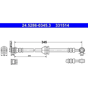 Brzdová hadice Brzdová hadice ATE 24.5286-0345.3