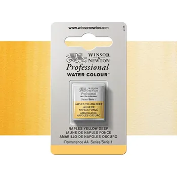 Vodová barva Akvarelová barva Winsor & Newton Professional, půlpánvička - Naples Yellow Deep