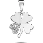 Lillian Vassago Přívěsek čtyřlístek v bílém zlatě se zirkony LLV98-GP110W