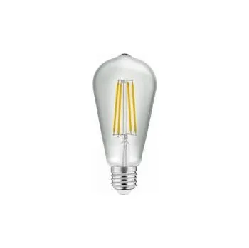 Žárovka GTV LED SVĚTELNÝ ZDROJ, VLÁKNO, A-G, ST64, 3000K, E27, 6,0W, AC220-240V, 360°, 600lm, 52mA
