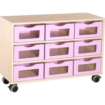 Komoda Skříňka se 2 vloženými policemi a 9 volnými zásuvkami