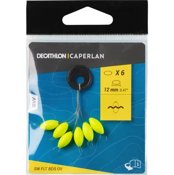 CAPERLAN Plovoucí korálek na sportovní rybolov 12 mm oválný žlutý