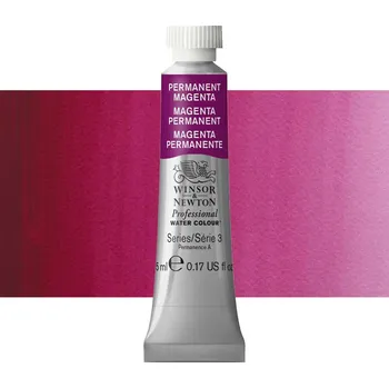 Vodová barva Akvarelová barva Winsor & Newton Professional, 5ml - Permanent Magenta