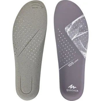 Vložka do bot QUECHUA Turistické vložky do obuvi HIKE 100 38/40 ŠEDÁ