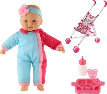 Panenka Teddies Miminko s doplňky a kočárkem 38 cm