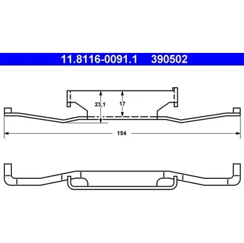 Brzdový třmen Pružina, brzdový třmen ATE 11.8116-0091.1