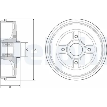 Brzdový buben Brzdový buben DELPHI BFR624